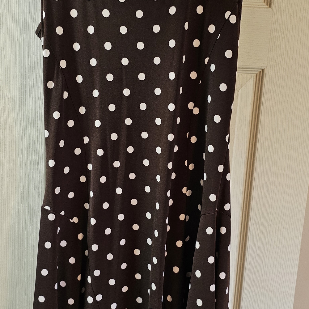 Susan Graver Black and White Polka Dot Top